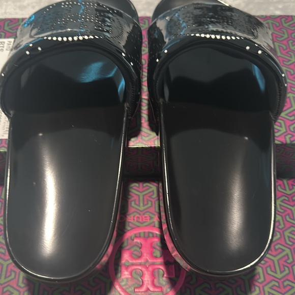Tory Burch DOUBLE T POOL SLIDE Black - Picture 5 of 10